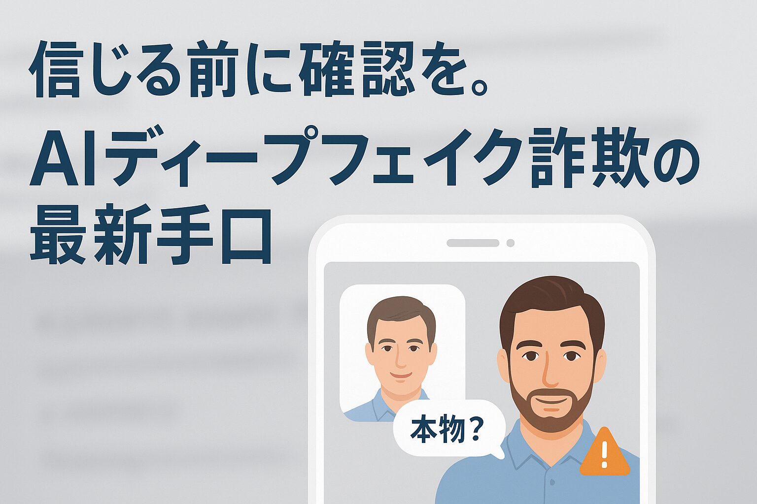 ディープフェイク詐欺の注意すべきポイントと最新動向