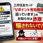 【要注意】三井住友カード「Vポイント有効期限が迫っています」のお知らせは詐欺？