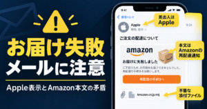 【注意】Apple お届け失敗のお知らせ詐欺
